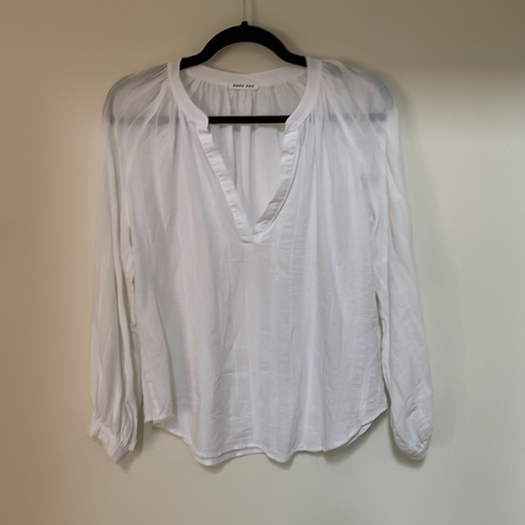 Hana San Blouse Top Bobu in Blanc Optique white texture 36 US small - Picture 2 of 5